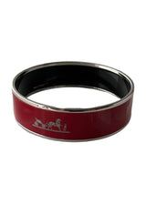 HERMES VINTAGE RED ENAMEL BANGLE