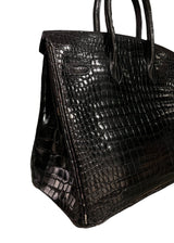 HERMES BIRKIN 35 CROCODILE BLACK