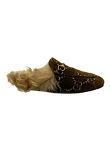 GUCCI PRINCETOWN GG VELVET SLIPPERS 37