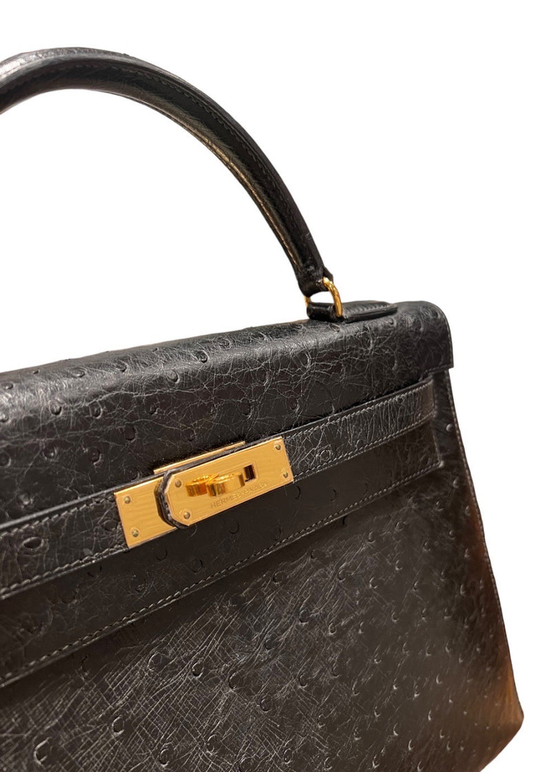 HERMES KELLY32 OSTRICH 1988