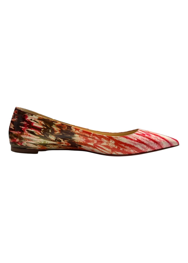 CHRISTIAN LOUBOUTIN PATENT FLATS 39
