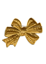 VINTAGE GOLD TONE BOW BROOCH