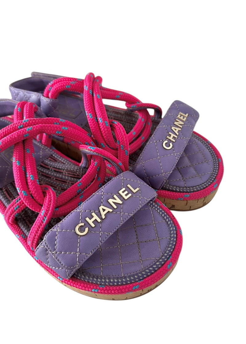 CHANEL DAD SANDALS 39