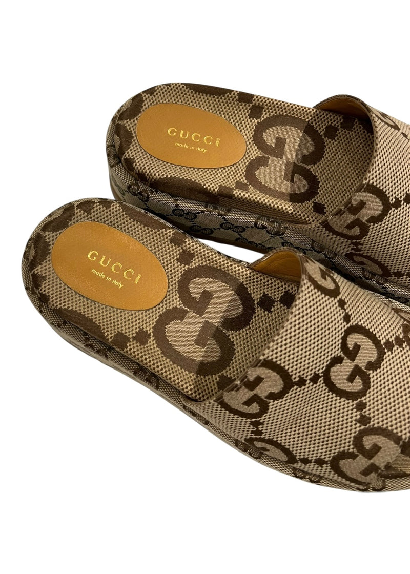 GUCCI WOMEN'S PLATFORM SLIDE SANDALS 36
