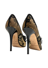 JIMMY CHOO BLACK LACE HEELS 36