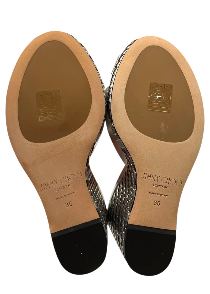 JIMMY CHOO ALMER WEDGE SANDALS 36