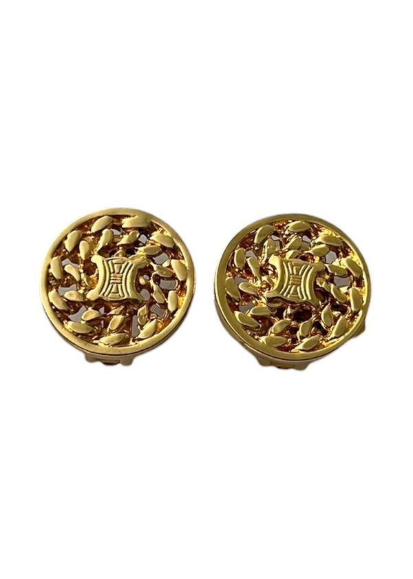 CELINE LOGO VINTAGE EARRINGS
