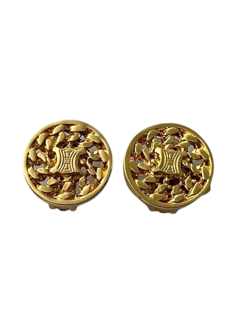 CELINE LOGO VINTAGE EARRINGS