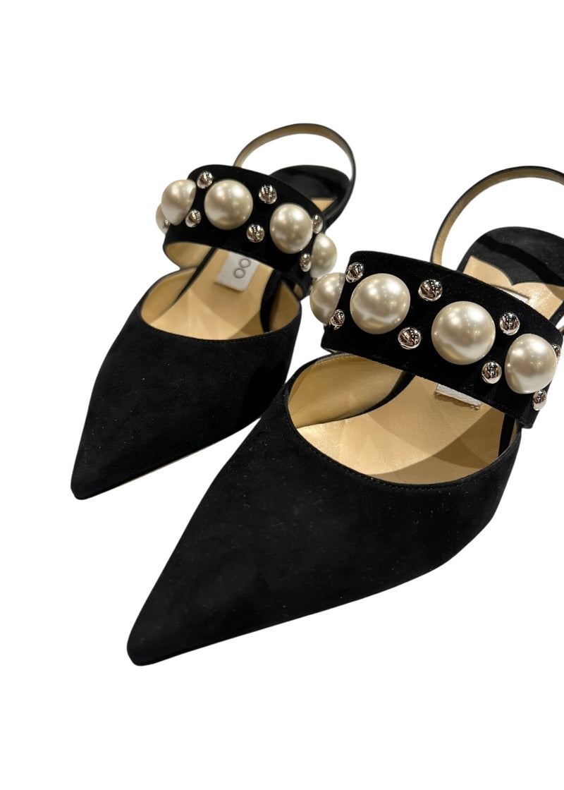JIMMY CHOO SUEDE SLING BACK 36.5