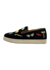 CHRISTIAN LOUBOUTIN BLACK SUEDE PIK N LUCK SNEAKERS 37.5