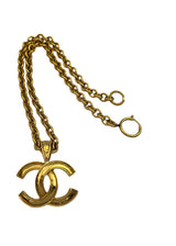 CHANEL VINTAGE CC PENDANT NECKLACK