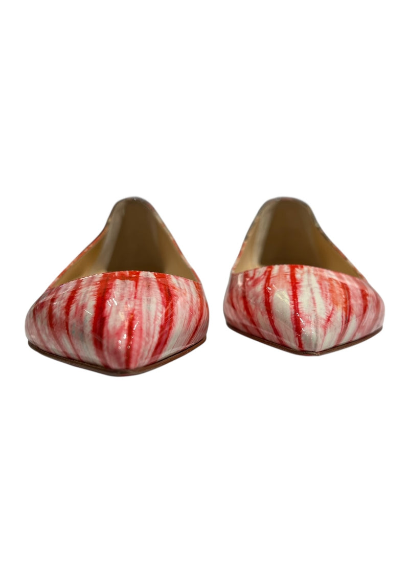 CHRISTIAN LOUBOUTIN PATENT FLATS 39