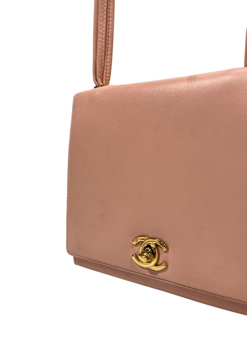 CHANEL PINK VINTAGE HANDBAG