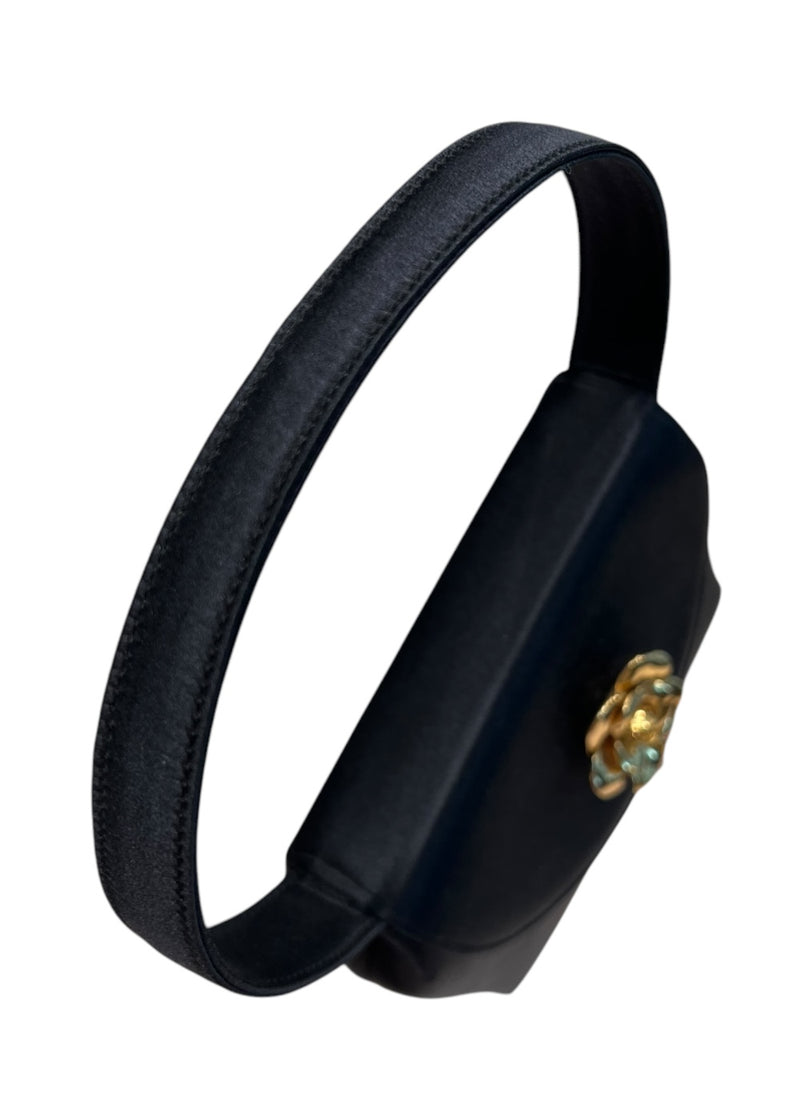 CHANEL SILK CAMELLIA HANDBAG