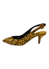 DOLCE&GABBANA CRYSTAL-EMBELLISHED SLINGBACK PUMPS 37.5