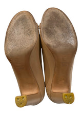 CHANEL OPEN TOE CHAIN PUMP 38.5