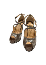 CHRISTIAN LOUBOUTIN MIRA BELLA METALLIC SANDALS 36.5