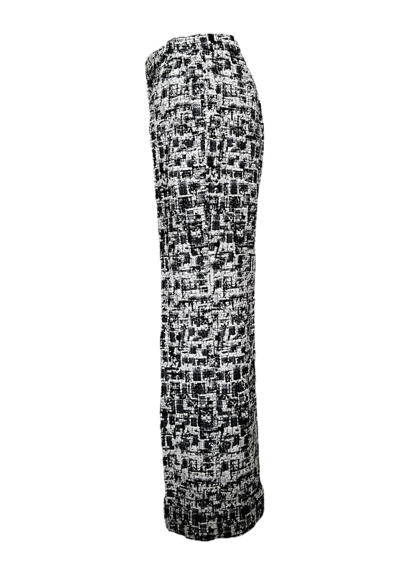 CHANEL BLACK WHITE TWEED SET