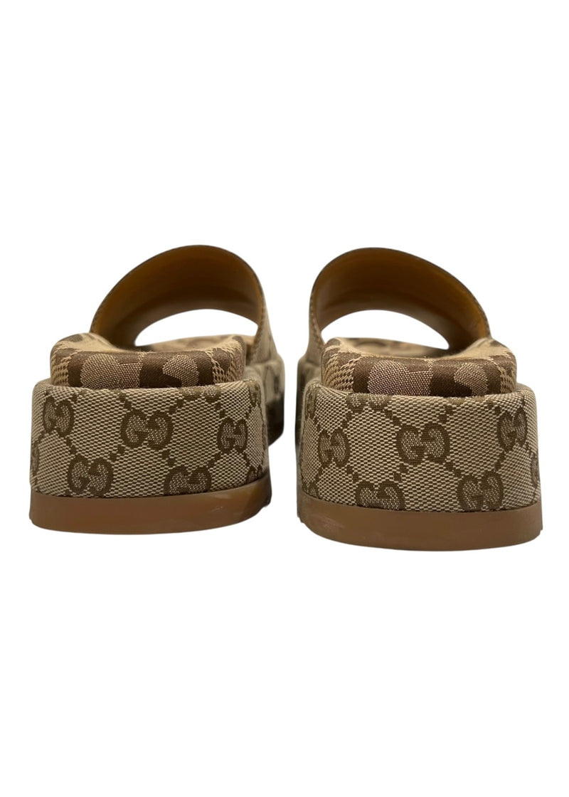 GUCCI WOMEN'S PLATFORM SLIDE SANDALS 36
