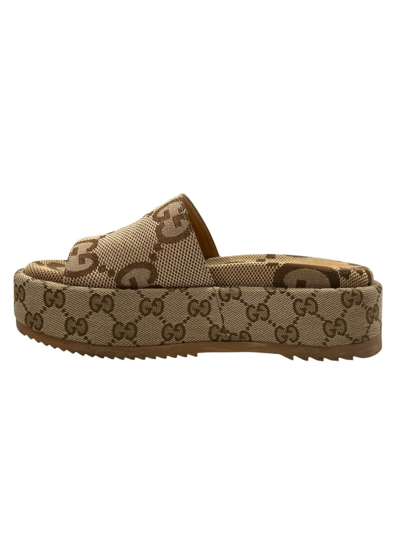 GUCCI WOMEN'S PLATFORM SLIDE SANDALS 36