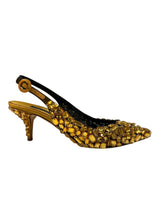 DOLCE&GABBANA CRYSTAL-EMBELLISHED SLINGBACK PUMPS 37.5