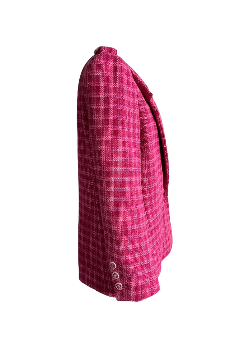 CHANEL PINK TWEED JACKET 40