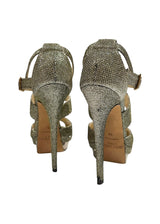 JIMMY CHOO METALLIC PLATFORM HEELS 36
