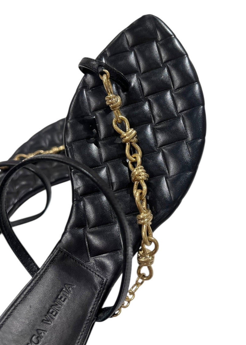 BOTTEGA VENETA LEAF FLAT SANDALS 37