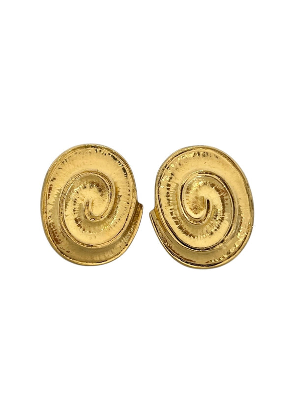 YSL OVAL SWIRL VINTAGE EARRINGS