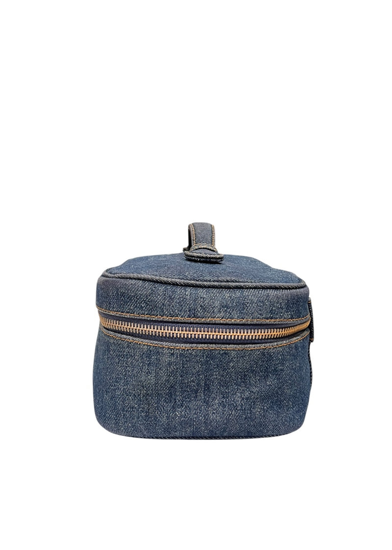 CHANEL VINTAGE DENIM VANITY BAG