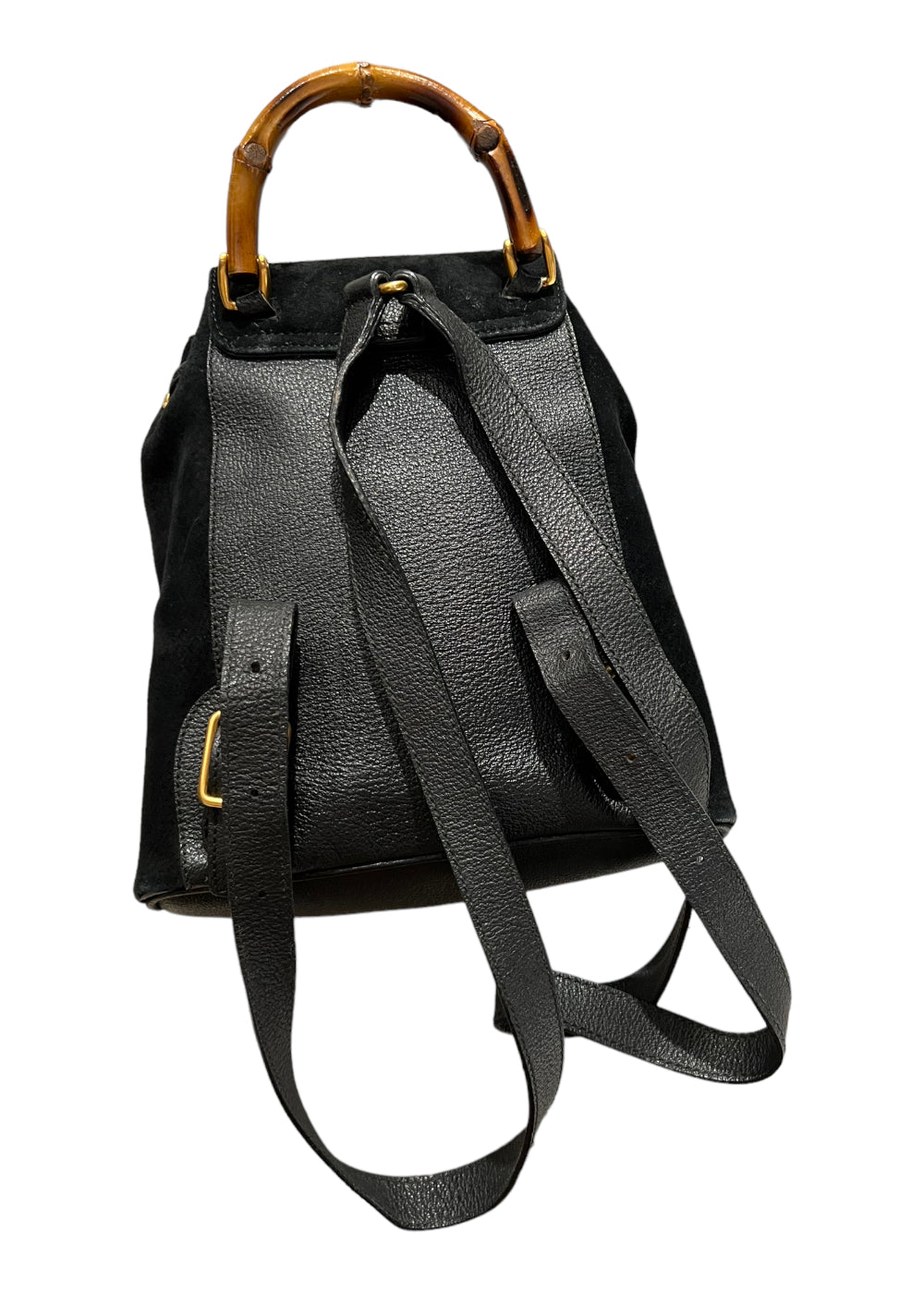 バッグ 863 vintage gucci bumboo backpack navy Vintage Gucci bamboo mini backpack- dark navy – Urban