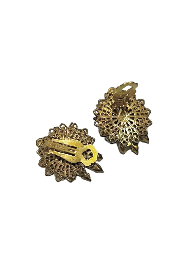 MIRIAM HASKELL VINTAGE CLIP ON EARRINGS